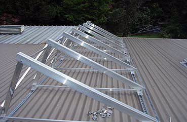 solar pv flat roof frame
